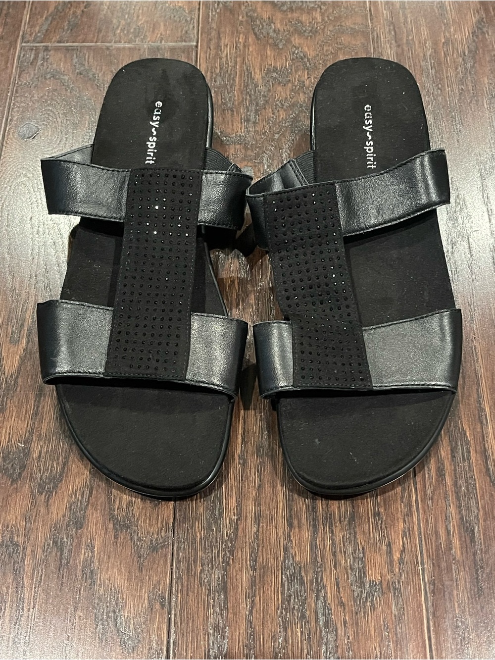 Easy Spirit Sehaddie Women Black Sandal Slide Slip-On Size 11M